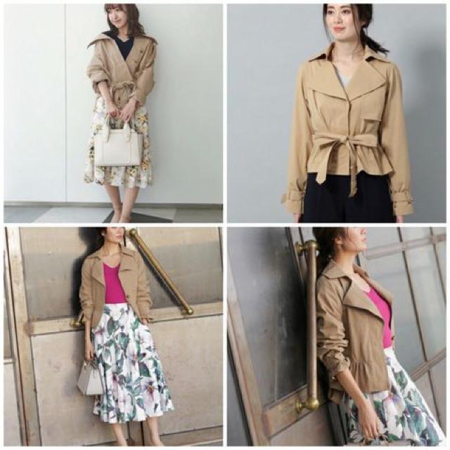 ベージュトレンチコートジャケットスプリングロングコート2way < ブランド  ベージュトレンチコートジャケットスプリングロングコート2way < ブランドの