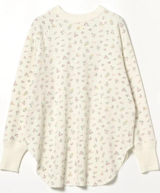 レディース フラワー サーマル ロングスリーブ Tシャツ【OFF WHT】 < 女性ファッション  レディース フラワー サーマル ロングスリーブ Tシャツ【OFF WHT】 < 女性ファッションの