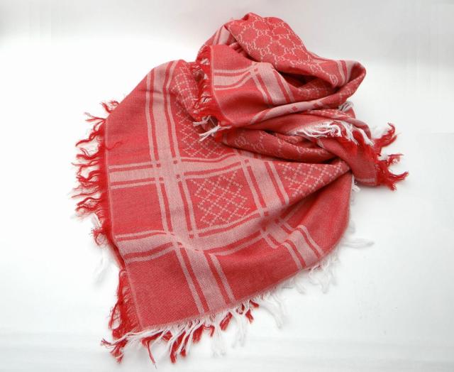 GUCCI グッチ GG柄 コットン ストール レッド<USED>【送料無料】 < ブランド GUCCI グッチ GG柄 コットン ストール レッド<USED>【送料無料】 < ブランドの