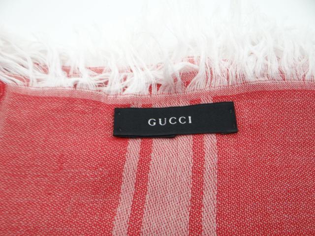 GUCCI グッチ GG柄 コットン ストール レッド<USED>【送料無料】 < ブランド GUCCI グッチ GG柄 コットン ストール レッド<USED>【送料無料】 < ブランドの