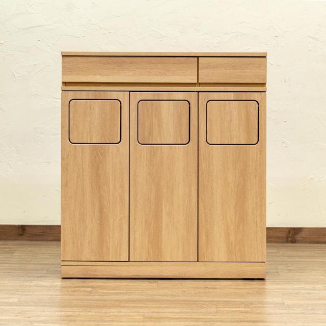 【送料無料】フラップ式ダストボックス 3分別 ゴミ箱 45L 木目調 ブラウン キャスター付き < インテリア/ライフ  【送料無料】フラップ式ダストボックス 3分別 ゴミ箱 45L 木目調 ブラウン キャスター付き < インテリア/ライフの