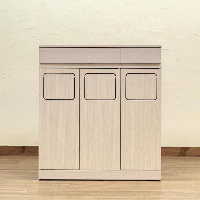 【送料無料】フラップ式ダストボックス 3分別 ゴミ箱 45L 木目調 ブラウン キャスター付き < インテリア/ライフ  【送料無料】フラップ式ダストボックス 3分別 ゴミ箱 45L 木目調 ブラウン キャスター付き < インテリア/ライフの