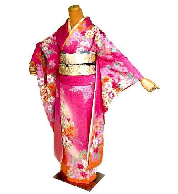 【最高級】新品同様 ピンク 暈し染め 銀通し 金駒シシュウ 花尽し 可愛い振袖 身丈164cm 裄丈66.5cm T3500 < 女性ファッション  【最高級】新品同様 ピンク 暈し染め 銀通し 金駒シシュウ 花尽し 可愛い振袖 身丈164cm 裄丈66.5cm T3500  < 女性ファッションの