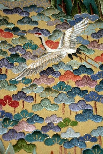 【最高峰】【未使用品】作家物 蘇州・汕頭シシュウ; 金糸 飛鶴風景花文 比翼 黒留袖 身丈156cm 裄丈63.5cm T3535 < 女性ファッション  【最高峰】【未使用品】作家物 蘇州・汕頭シシュウ; 金糸 飛鶴風景花文 比翼 黒留袖 身丈156cm 裄丈63.5cm T3535 < 女性ファッションの