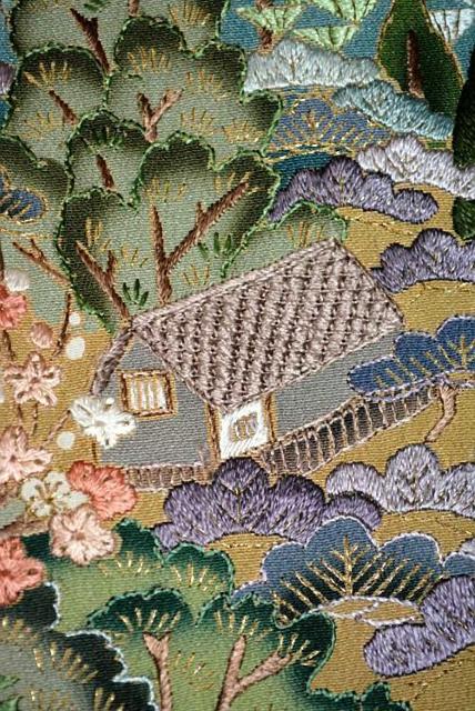 【最高峰】【未使用品】作家物 蘇州・汕頭シシュウ; 金糸 飛鶴風景花文 比翼 黒留袖 身丈156cm 裄丈63.5cm T3535 < 女性ファッション  【最高峰】【未使用品】作家物 蘇州・汕頭シシュウ; 金糸 飛鶴風景花文 比翼 黒留袖 身丈156cm 裄丈63.5cm T3535 < 女性ファッションの