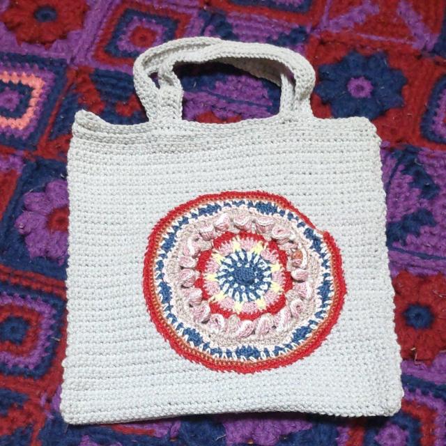 手編みの手提げバック < ペット/手芸/園芸  手編みの手提げバック  < ペット/手芸/園芸の