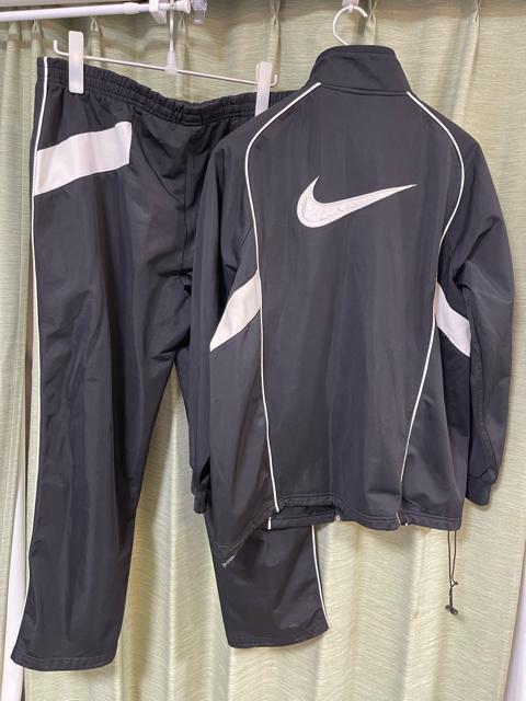 NIKE ナイキ 00s ビッグスウォッシュトラックジャケット  ジャージ セットアップ 上下セット L パンツ ジャケット 黒 < ブランド  NIKE ナイキ 00s ビッグスウォッシュトラックジャケット  ジャージ セットアップ 上下セット L パンツ ジャケット 黒 < ブランドの