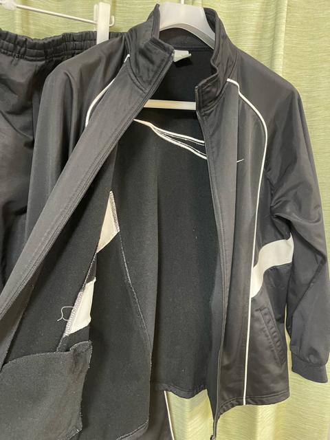 NIKE ナイキ 00s ビッグスウォッシュトラックジャケット  ジャージ セットアップ 上下セット L パンツ ジャケット 黒 < ブランド  NIKE ナイキ 00s ビッグスウォッシュトラックジャケット  ジャージ セットアップ 上下セット L パンツ ジャケット 黒 < ブランドの