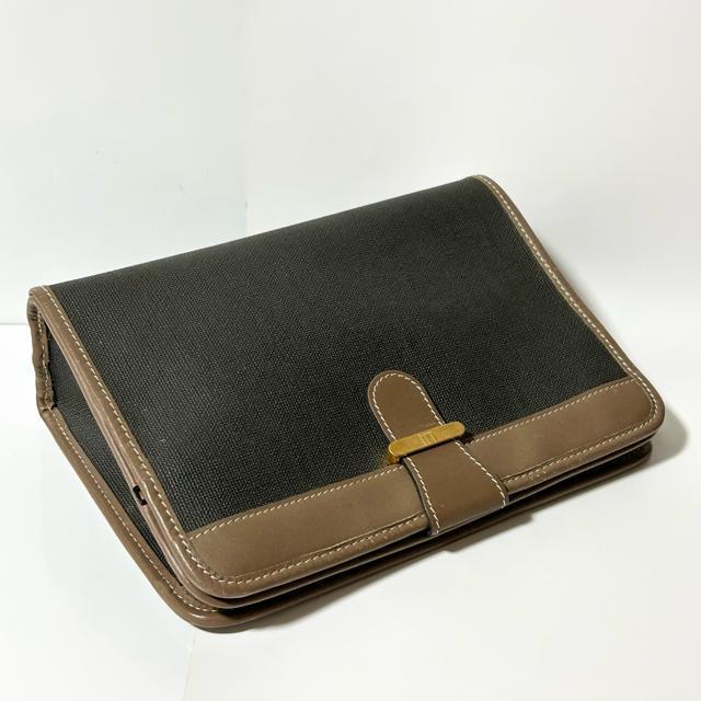 美品 dunhill ダンヒル セカンドバッグ クラッチバッグ PVC レザー < ブランド 美品 dunhill ダンヒル セカンドバッグ クラッチバッグ PVC レザー < ブランドの