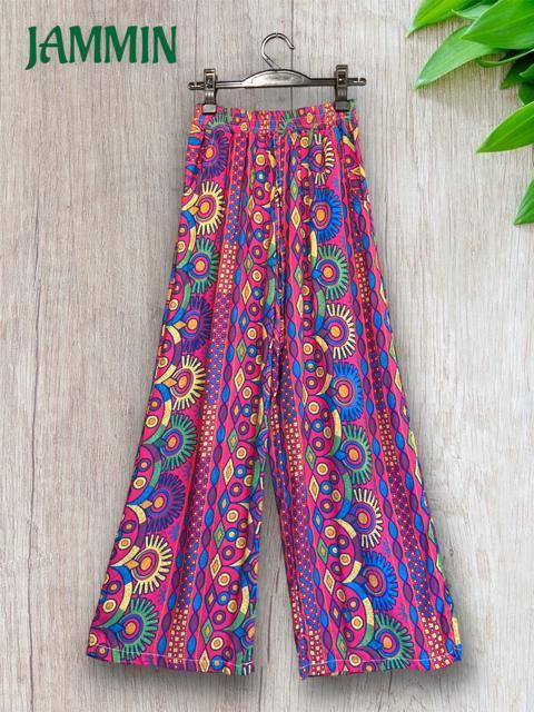 カラフルアジアン柄パンツ ピンク エスニック アジアン ヒッピー サイケ < 女性ファッション カラフルアジアン柄パンツ ピンク エスニック アジアン ヒッピー サイケ < 女性ファッションの