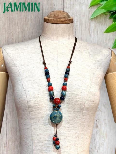 陶器ビーズネックレス ヒッピー エスニック アジアン ネックレス < 女性アクセサリー/時計 陶器ビーズネックレス ヒッピー エスニック アジアン ネックレス < 女性アクセサリー/時計の