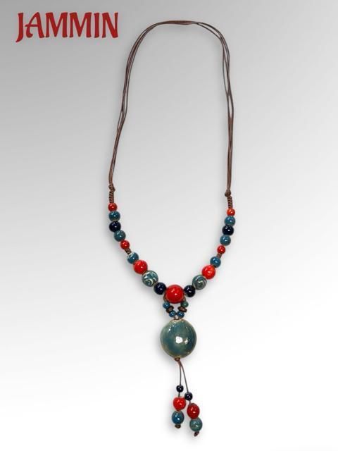 陶器ビーズネックレス ヒッピー エスニック アジアン ネックレス < 女性アクセサリー/時計 陶器ビーズネックレス ヒッピー エスニック アジアン ネックレス < 女性アクセサリー/時計の