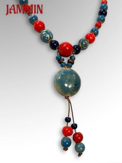 陶器ビーズネックレス ヒッピー エスニック アジアン ネックレス < 女性アクセサリー/時計 陶器ビーズネックレス ヒッピー エスニック アジアン ネックレス < 女性アクセサリー/時計の