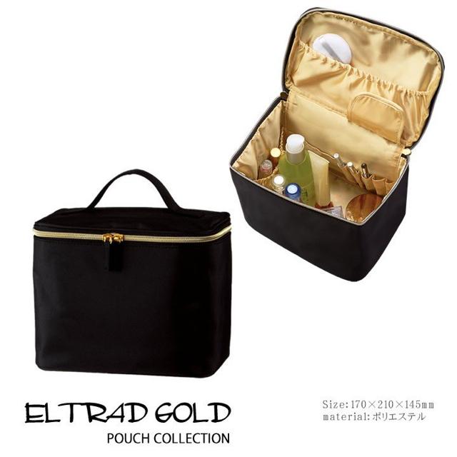 バニティポーチ 化粧 コスメ ポーチ ELTRAD GOLD ゴールド < 女性ファッション  バニティポーチ 化粧 コスメ ポーチ ELTRAD GOLD ゴールド < 女性ファッションの