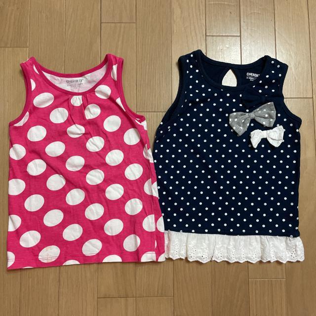 キッズ 女の子 水玉タンクトップ 2枚セット 110p < キッズ/ベビー  キッズ 女の子 水玉タンクトップ 2枚セット 110p  < キッズ/ベビーの