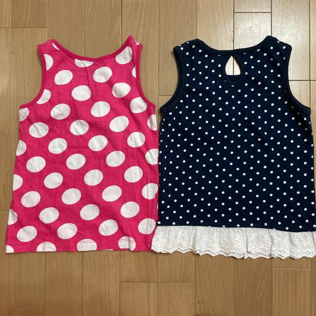 キッズ 女の子 水玉タンクトップ 2枚セット 110p < キッズ/ベビー  キッズ 女の子 水玉タンクトップ 2枚セット 110p < キッズ/ベビーの