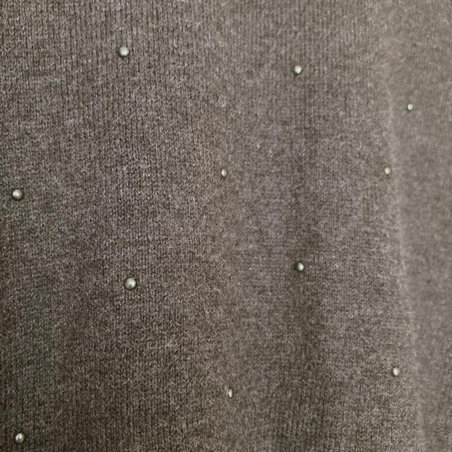 GU ジーユー 半袖 サマーニット S 黒パールスタッツ付き ダークグレー N2m < ブランド  GU ジーユー 半袖 サマーニット S 黒パールスタッツ付き ダークグレー N2m < ブランドの