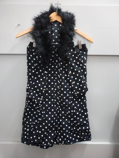 RE  DARK☆2ピースドット柄ベアロンパース < ブランド  RE  DARK☆2ピースドット柄ベアロンパース  < ブランドの