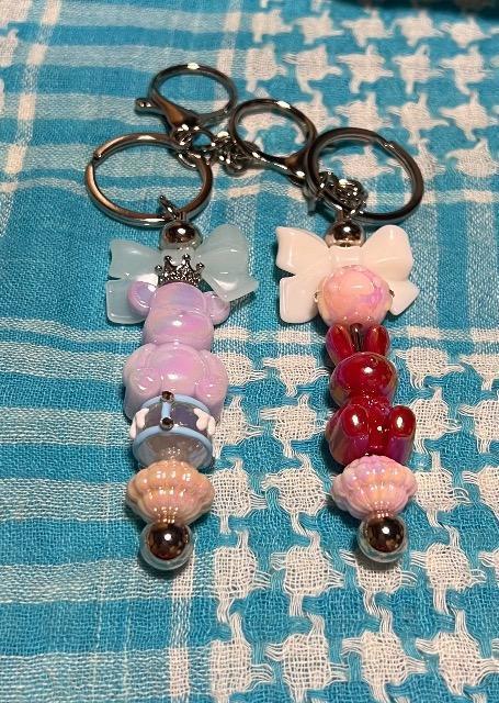 キーホルダー うさぎさん くまさん ペア < 女性ファッション  キーホルダー うさぎさん くまさん ペア  < 女性ファッションの