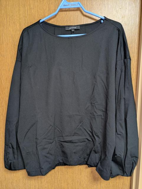 アンタイトル昨季美品黒ジャージ素材長袖ストレッチカットソー大きいサイズ411号12号ダンボールカットソー秋プルオーバー < ブランド  アンタイトル昨季美品黒ジャージ素材長袖ストレッチカットソー大きいサイズ411号12号ダンボールカットソー秋プルオーバー  < ブランドの