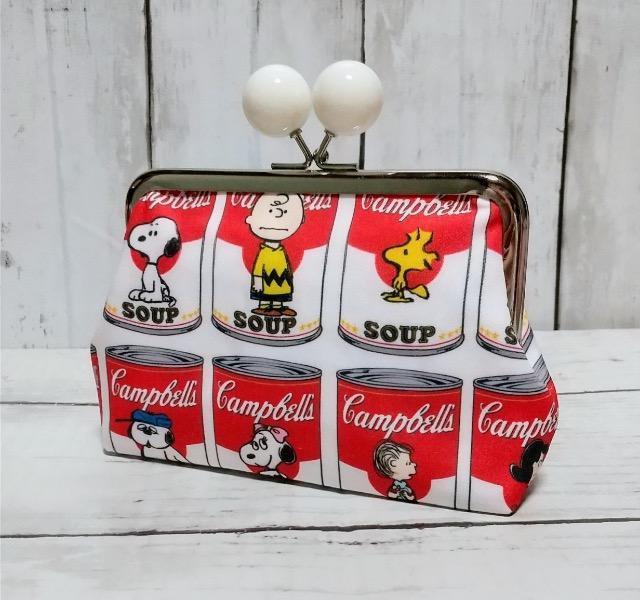 スヌーピー あめ玉 角型がま口 親子がま口 お財布ポーチ < 女性ファッション スヌーピー あめ玉 角型がま口 親子がま口 お財布ポーチ < 女性ファッションの