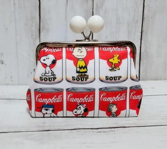 スヌーピー あめ玉 角型がま口 親子がま口 お財布ポーチ < 女性ファッション スヌーピー あめ玉 角型がま口 親子がま口 お財布ポーチ < 女性ファッションの