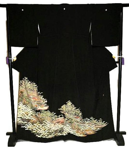 黒留袖 送料無料 最高峰 美品 重鎮候補 本場加賀友禅作家 杉浦伸 風景花文 比翼付 身丈167.5cm 裄66cm T3679 < 女性ファッション 黒留袖 送料無料 最高峰 美品 重鎮候補 本場加賀友禅作家 杉浦伸 風景花文 比翼付 身丈167.5cm 裄66cm T3679 < 女性ファッションの