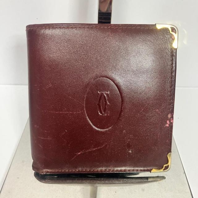 カルティエ 二つ折り財布 CARTIER マスト ドゥ カルティエ ボルドー < ブランド カルティエ 二つ折り財布 CARTIER マスト ドゥ カルティエ ボルドー < ブランドの