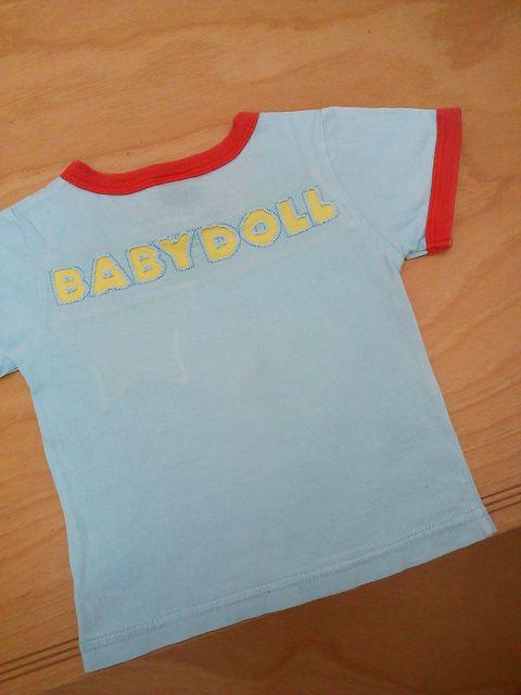 中古☆星切り抜きTシャツ80水色ベビードールBABYDOLLベビド < ブランド 中古☆星切り抜きTシャツ80水色ベビードールBABYDOLLベビド < ブランドの