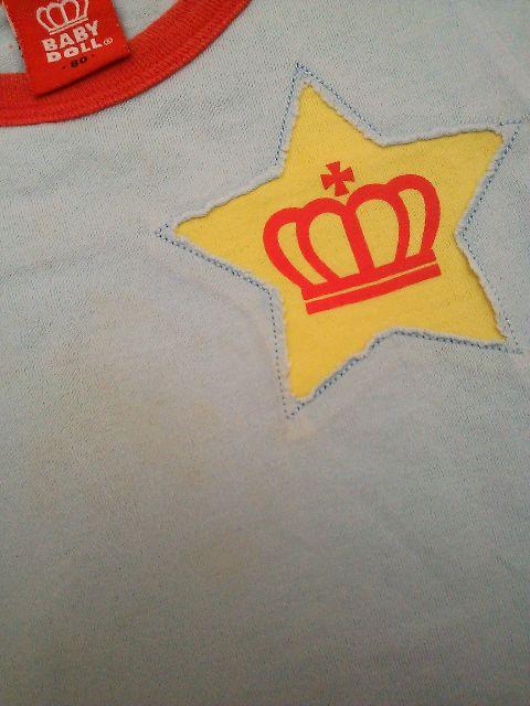 中古☆星切り抜きTシャツ80水色ベビードールBABYDOLLベビド < ブランド 中古☆星切り抜きTシャツ80水色ベビードールBABYDOLLベビド < ブランドの