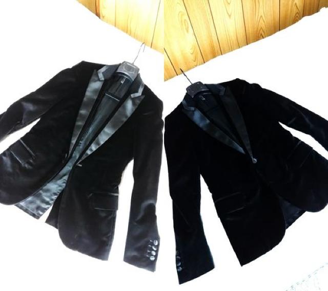 正規美 レア Dior Homme ディオールオム スモーキングジャケット 黒 ベルベット 最小38 < ブランド  正規美 レア Dior Homme ディオールオム スモーキングジャケット 黒 ベルベット 最小38 < ブランドの