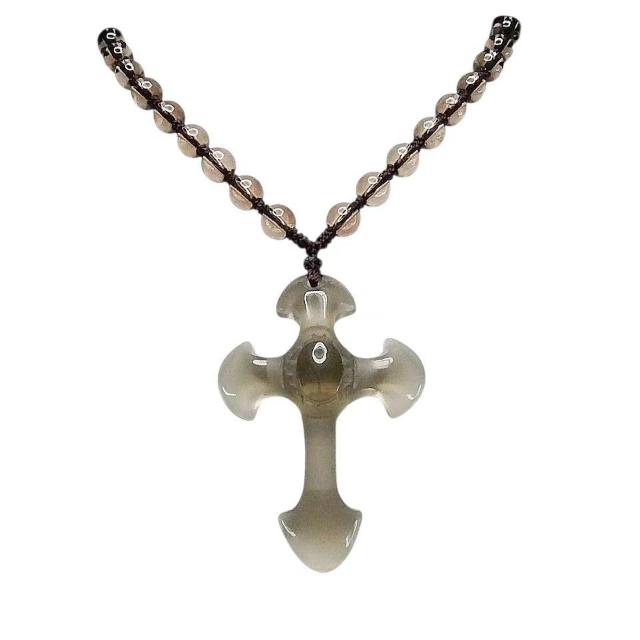 一点物レア品スモーキークォーツ十字架クロス天然石ネックレス902-031RYZa < 女性アクセサリー/時計 一点物レア品スモーキークォーツ十字架クロス天然石ネックレス902-031RYZa < 女性アクセサリー/時計の