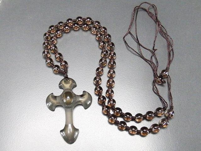 一点物レア品スモーキークォーツ十字架クロス天然石ネックレス902-031RYZa < 女性アクセサリー/時計 一点物レア品スモーキークォーツ十字架クロス天然石ネックレス902-031RYZa < 女性アクセサリー/時計の