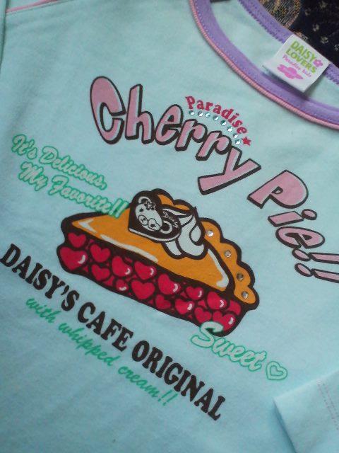 ☆デイジーラバーズ☆薄水色チェリーパイ 七分袖Tシャツ☆120 < キッズ/ベビー  ☆デイジーラバーズ☆薄水色チェリーパイ 七分袖Tシャツ☆120  < キッズ/ベビーの
