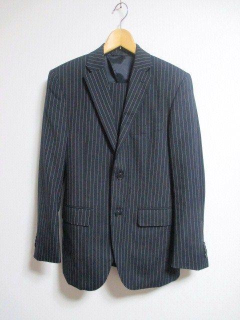 ☆SIMPLICITE シンプリシティエ ストライプ柄 セットアップ スーツ/メンズ/44☆ネイビー < 男性ファッション ☆SIMPLICITE シンプリシティエ ストライプ柄 セットアップ スーツ/メンズ/44☆ネイビー < 男性ファッションの