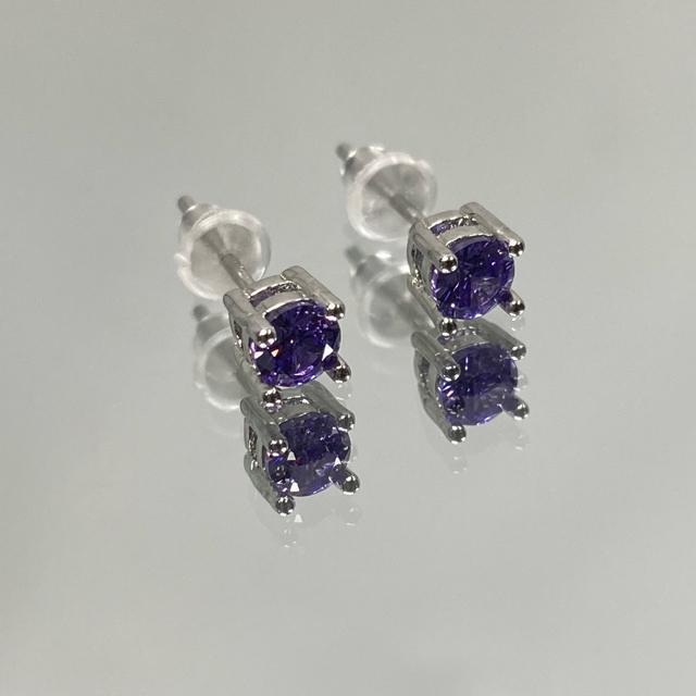 《pierce》高品質 天然石アメジスト 両耳用ピアス silver925 < 女性アクセサリー/時計  《pierce》高品質 天然石アメジスト 両耳用ピアス silver925  < 女性アクセサリー/時計の