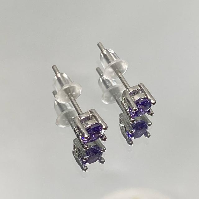 《pierce》高品質 天然石アメジスト 両耳用ピアス silver925 < 女性アクセサリー/時計  《pierce》高品質 天然石アメジスト 両耳用ピアス silver925 < 女性アクセサリー/時計の