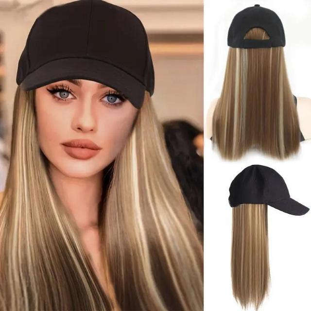 爆ヤス価格1490円★帽子ウイッグ野球帽子にヘアエクステンション自然に接続したストレートヘアキャップ調節可能な合成ウイッグ色108 < 女性ファッション  爆ヤス価格1490円★帽子ウイッグ野球帽子にヘアエクステンション自然に接続したストレートヘアキャップ調節可能な合成ウイッグ色108  < 女性ファッションの