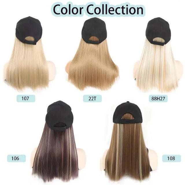 爆ヤス価格1490円★帽子ウイッグ野球帽子にヘアエクステンション自然に接続したストレートヘアキャップ調節可能な合成ウイッグ色108 < 女性ファッション  爆ヤス価格1490円★帽子ウイッグ野球帽子にヘアエクステンション自然に接続したストレートヘアキャップ調節可能な合成ウイッグ色108 < 女性ファッションの