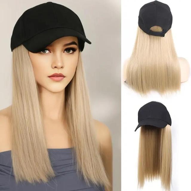 爆ヤス価格1490円★帽子ウイッグ野球帽子にヘアエクステンション自然に接続したストレートヘアキャップ調節可能な合成ウイッグ色108 < 女性ファッション  爆ヤス価格1490円★帽子ウイッグ野球帽子にヘアエクステンション自然に接続したストレートヘアキャップ調節可能な合成ウイッグ色108 < 女性ファッションの