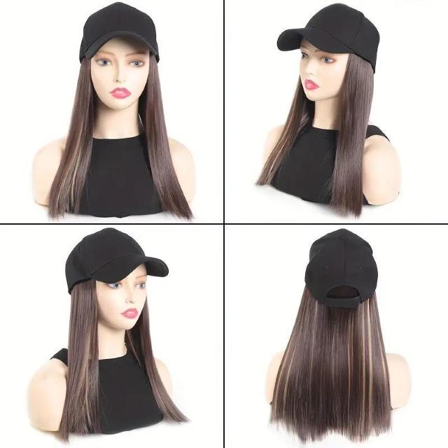 爆ヤス価格1490円★帽子ウイッグ野球帽子にヘアエクステンション自然に接続したストレートヘアキャップ調節可能な合成ウイッグ色108 < 女性ファッション  爆ヤス価格1490円★帽子ウイッグ野球帽子にヘアエクステンション自然に接続したストレートヘアキャップ調節可能な合成ウイッグ色108 < 女性ファッションの