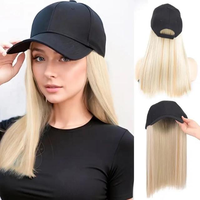 爆ヤス価格1490円★帽子ウイッグ野球帽子にヘアエクステンション自然に接続したストレートヘアキャップ調節可能な合成ウイッグ色108 < 女性ファッション  爆ヤス価格1490円★帽子ウイッグ野球帽子にヘアエクステンション自然に接続したストレートヘアキャップ調節可能な合成ウイッグ色108 < 女性ファッションの