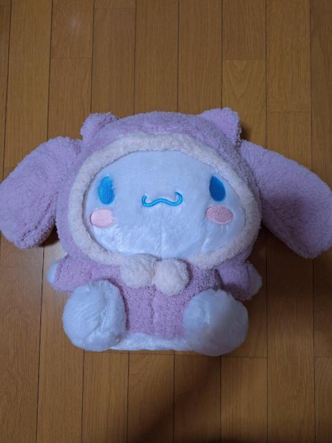 新品?サンリオ☆シナモンロール★ふわふわ猫耳フード☆BIGぬいぐるみ♪ < おもちゃ  新品?サンリオ☆シナモンロール★ふわふわ猫耳フード☆BIGぬいぐるみ♪ < おもちゃの