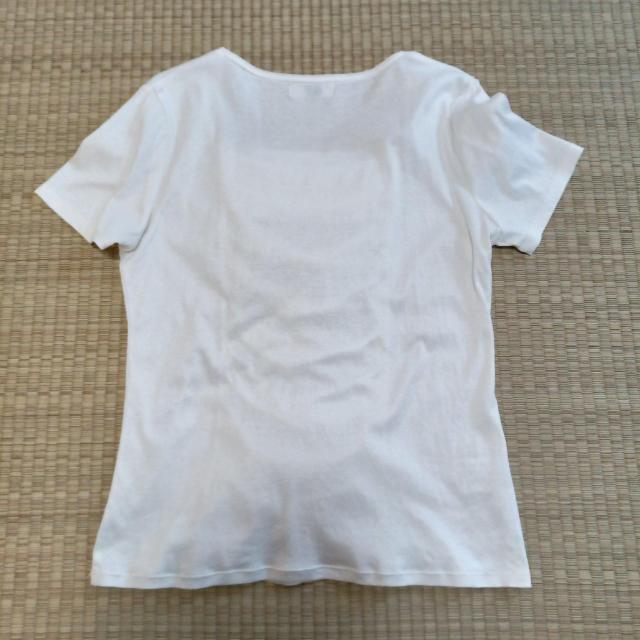 J.プレス ギャザー ホワイト Tシャツ Lサイズ < 女性ファッション J.プレス ギャザー ホワイト Tシャツ Lサイズ < 女性ファッションの