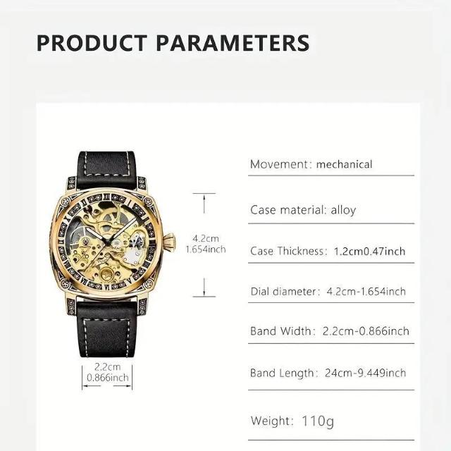 お試し4390円★ メンズ レトロ 自動機械式ウォッチ ゴールド彫刻スケルトンダイヤル、ヴィンテージクロノグラフ、電池不要 < 男性アクセサリー/時計 お試し4390円★ メンズ レトロ 自動機械式ウォッチ ゴールド彫刻スケルトンダイヤル、ヴィンテージクロノグラフ、電池不要 < 男性アクセサリー/時計の