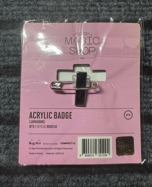 BTS ジョングク アクリルバッチ < タレントグッズ BTS ジョングク アクリルバッチ < タレントグッズの