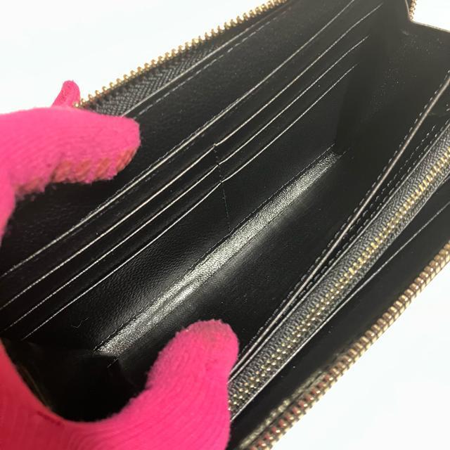 【美品】【エルシオン】【日本製】 鹿(印伝) / ラウンドファスナー 長財布 トンボ柄 < 女性ファッション 【美品】【エルシオン】【日本製】 鹿(印伝) / ラウンドファスナー 長財布 トンボ柄 < 女性ファッションの