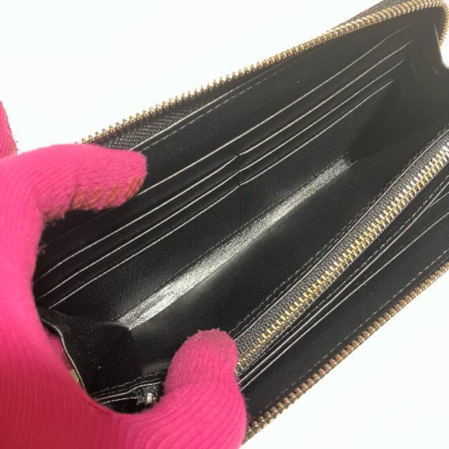 【美品】【エルシオン】【日本製】 鹿(印伝) / ラウンドファスナー 長財布 トンボ柄 < 女性ファッション 【美品】【エルシオン】【日本製】 鹿(印伝) / ラウンドファスナー 長財布 トンボ柄 < 女性ファッションの