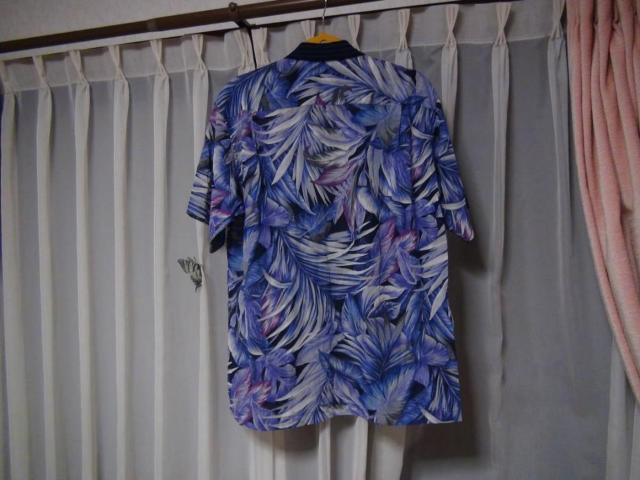 トップのポロシャツ襟アロハシャツ(L)日本製 紫色!。 < 男性ファッション  トップのポロシャツ襟アロハシャツ(L)日本製 紫色!。 < 男性ファッションの