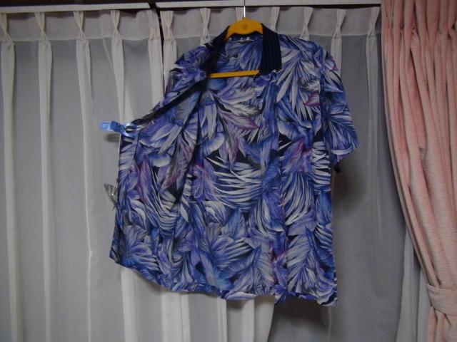 トップのポロシャツ襟アロハシャツ(L)日本製 紫色!。 < 男性ファッション  トップのポロシャツ襟アロハシャツ(L)日本製 紫色!。 < 男性ファッションの